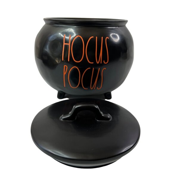 Rae Dunn Black Hocus Pocus Cauldron Canister Halloween Collectible Decor - Picture 9 of 12